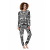 Tatto Polynesian Tribal Maori Print Women's Pajamas-grizzshop