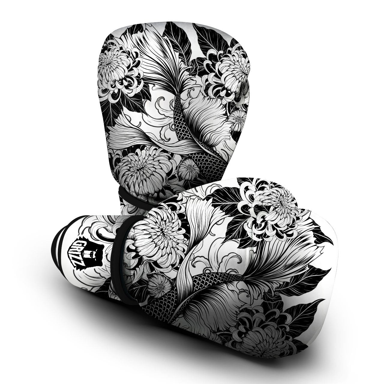 Tattoo Japanese Elemental Print Boxing Gloves-grizzshop