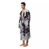 Tattoo Japanese Elemental Print Men's Robe-grizzshop