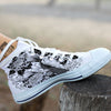 Tattoo Japanese Elemental Print White High Top Shoes-grizzshop