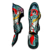 Tattoo Japanese Koi And Flower Print Muay Thai Shin Guards-grizzshop