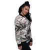 Tattoo Japanese Snake Print Women's Bomber Jacket-grizzshop