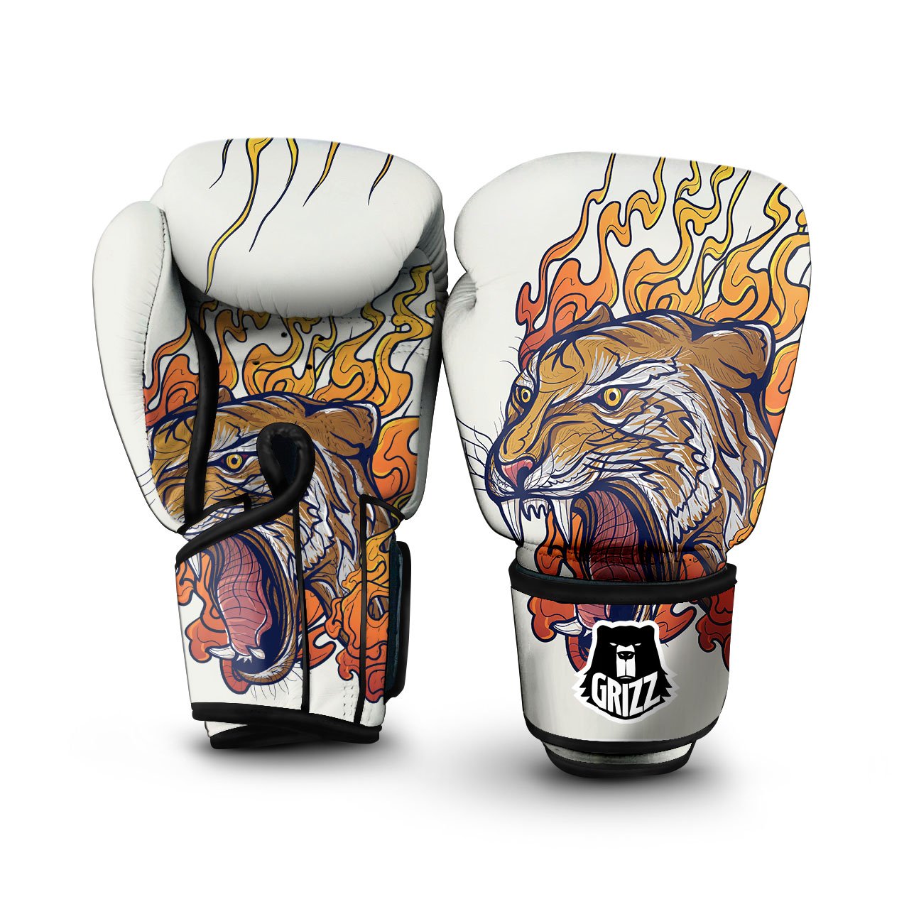 Tattoo Japanese Tiger Print Boxing Gloves-grizzshop