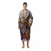 Tattoo Japanese Tiger Print Men's Robe-grizzshop