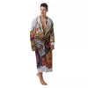 Tattoo Japanese Tiger Print Men's Robe-grizzshop