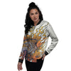 Tattoo Japanese Tiger Print Women's Bomber Jacket-grizzshop