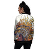 Tattoo Japanese Tiger Print Women's Bomber Jacket-grizzshop