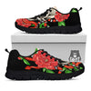 Tattoo Roses And Skull Print Black Sneaker-grizzshop