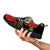 Tattoo Roses And Skull Print Black Sneaker-grizzshop