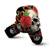 Tattoo Roses And Skull Print Boxing Gloves-grizzshop