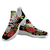 Tattoo Roses And Skull Print White Athletic Shoes-grizzshop