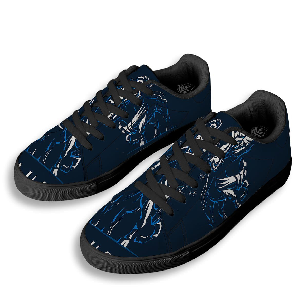 Taurus Constellation Sign Print Black Low Top Sneakers-grizzshop