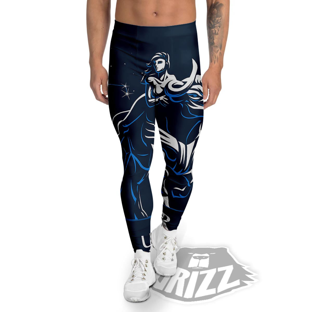 Taurus Constellation Sign Print Men's Leggings-grizzshop
