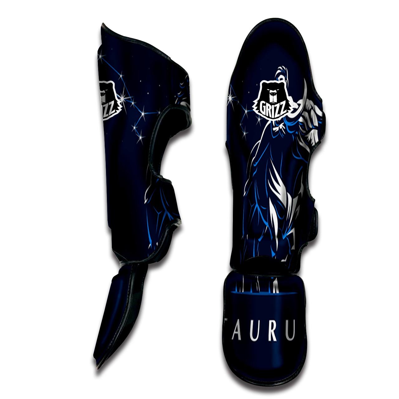 Taurus Constellation Sign Print Muay Thai Shin Guards-grizzshop