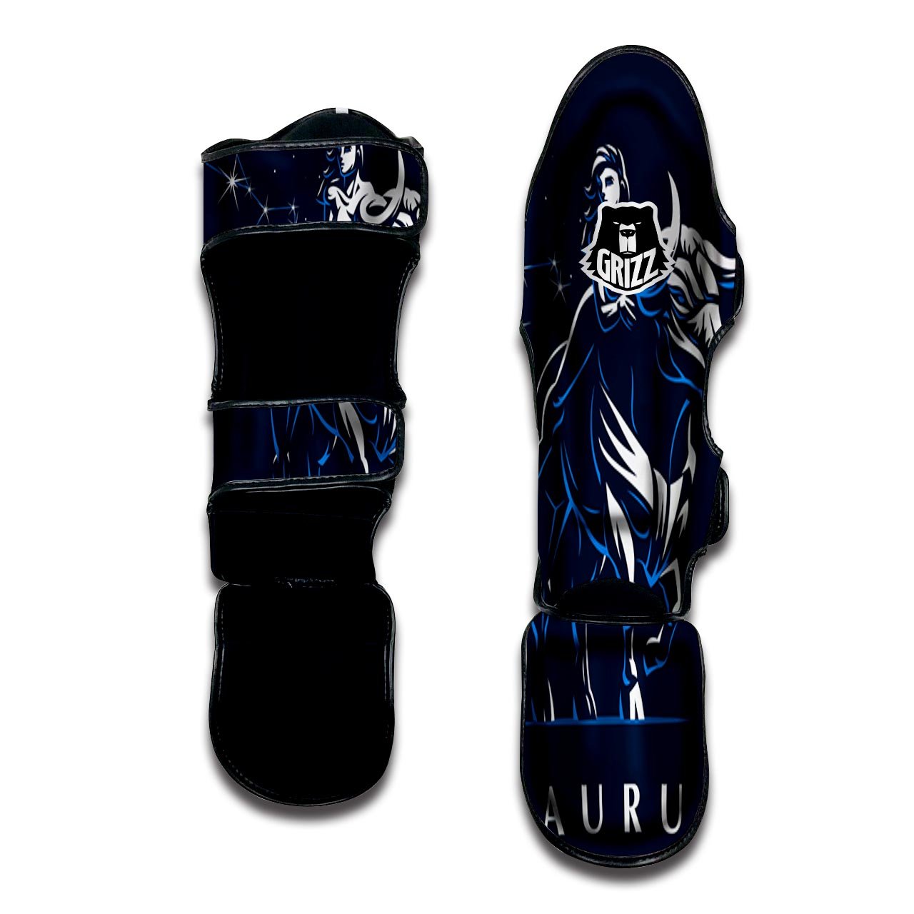 Taurus Constellation Sign Print Muay Thai Shin Guards-grizzshop