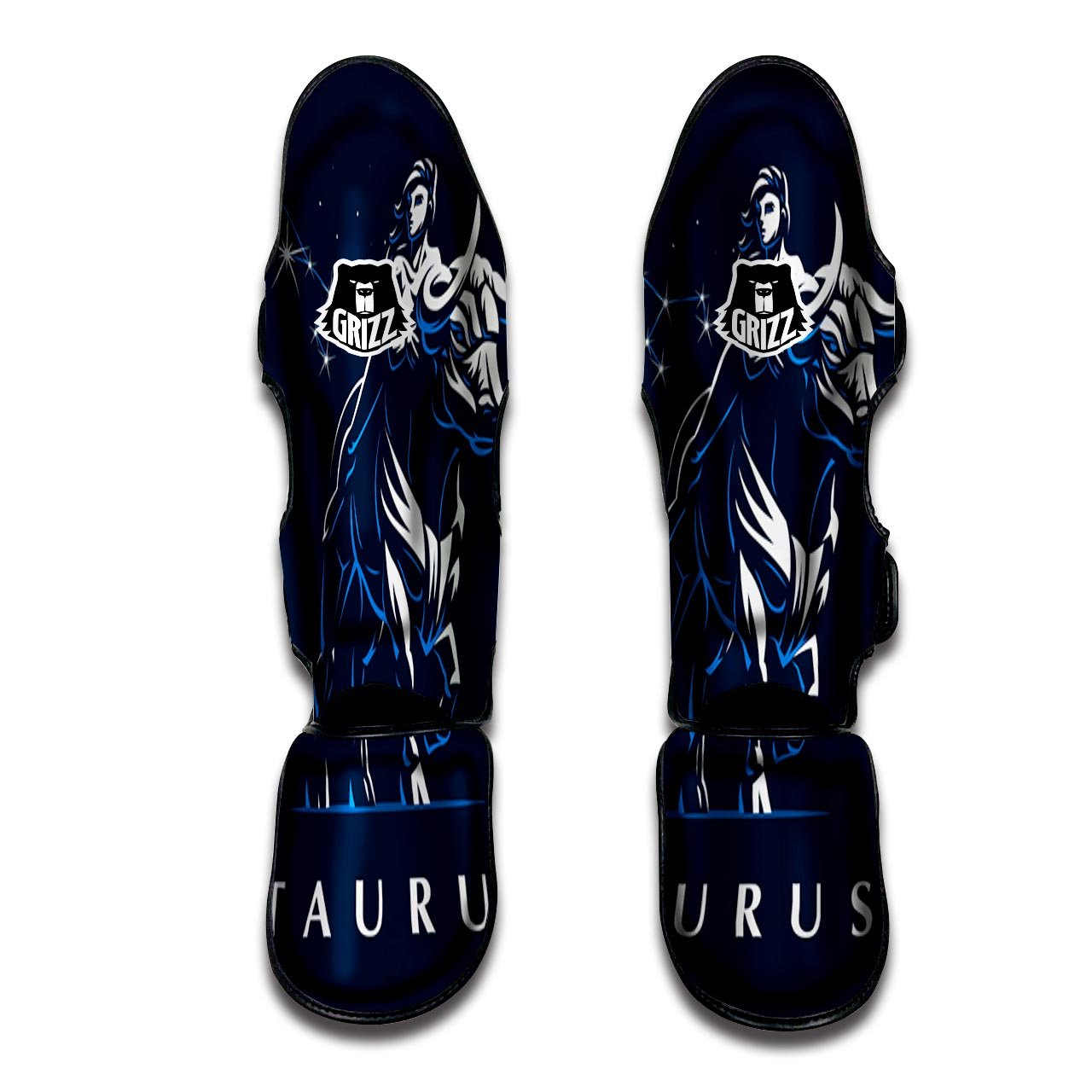 Taurus Constellation Sign Print Muay Thai Shin Guards-grizzshop