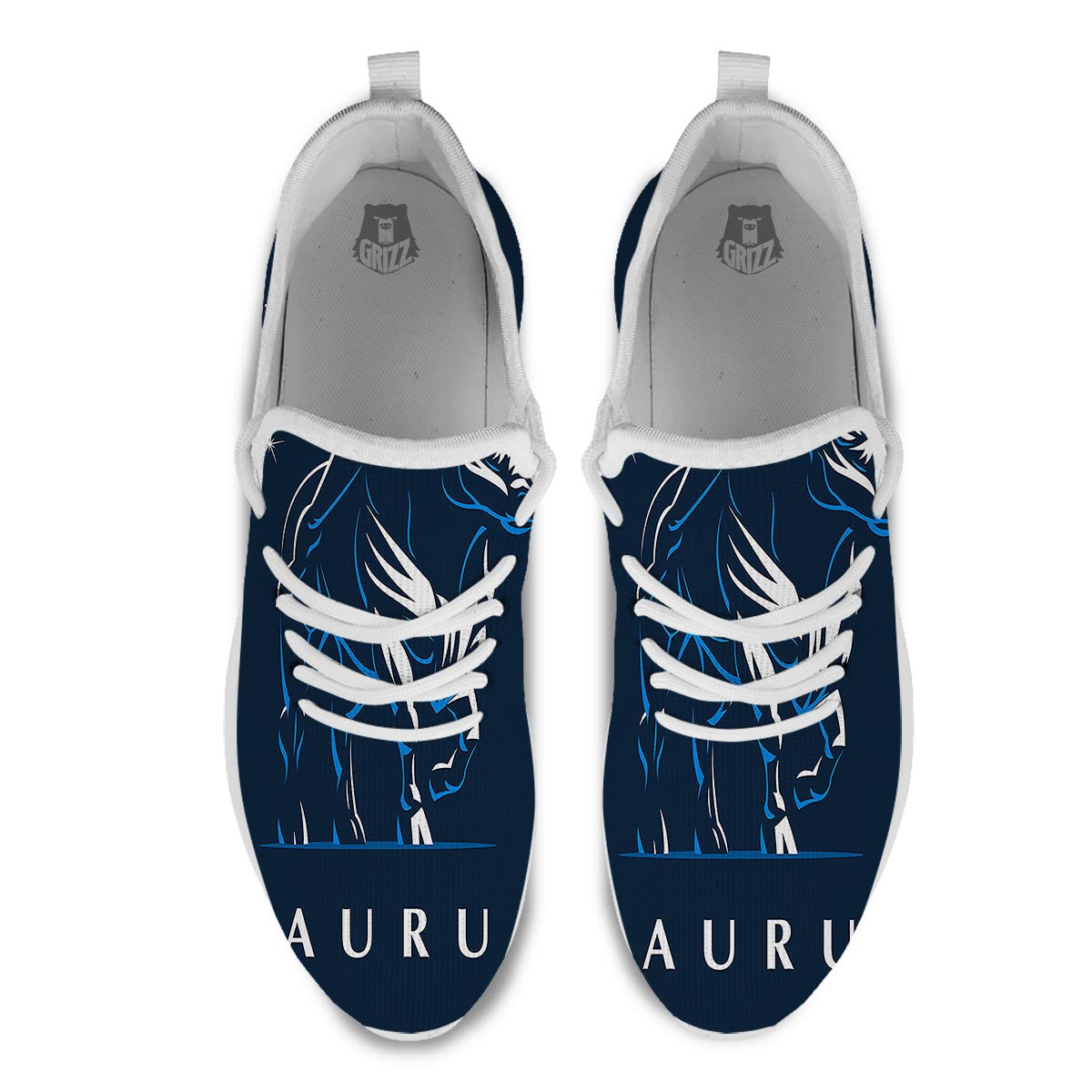 Taurus Constellation Sign Print White Athletic Shoes-grizzshop