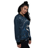 Taurus Constellation Sign Print Women's Bomber Jacket-grizzshop