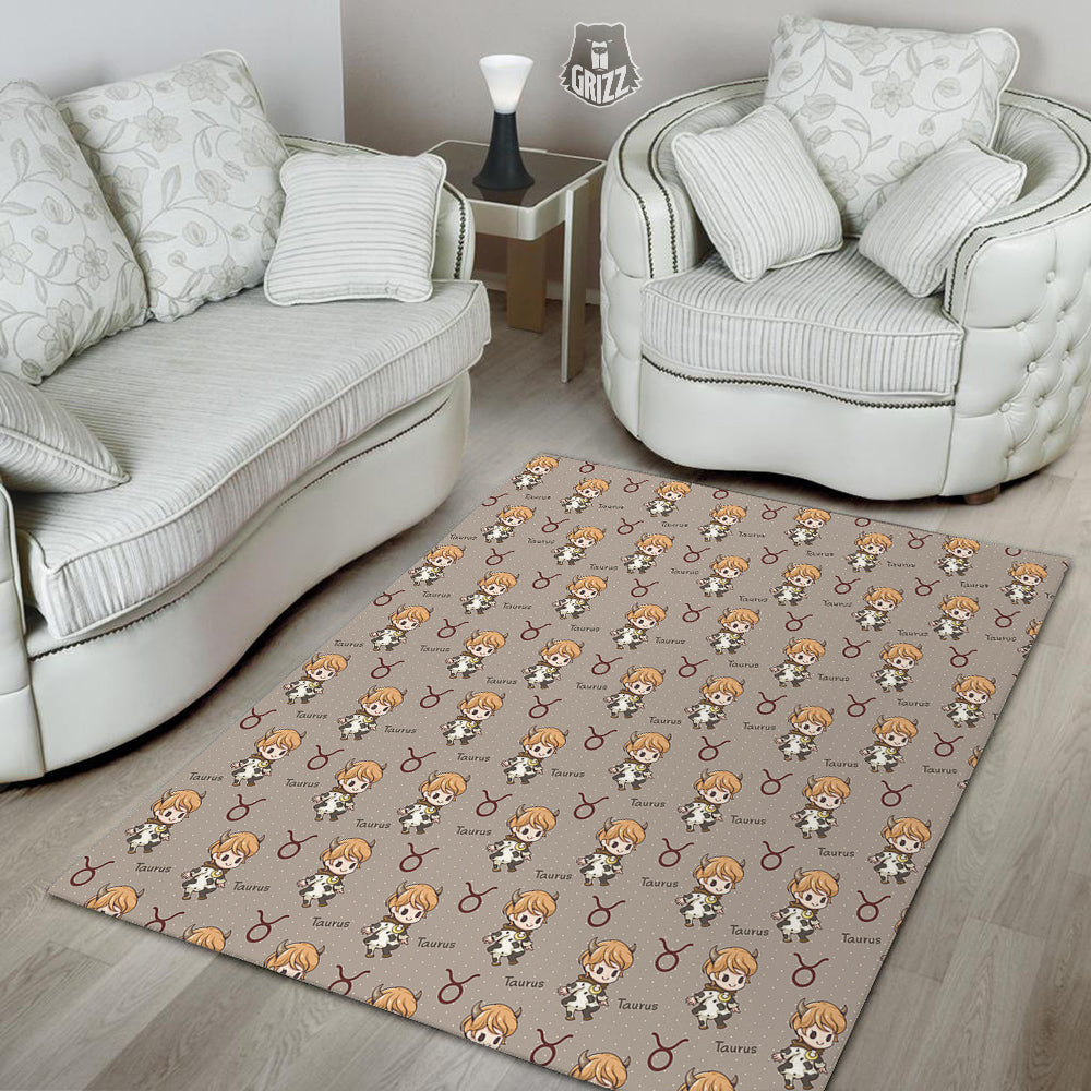Taurus Cute Cartoon Print Pattern Floor Mat-grizzshop