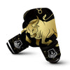 Taurus Sign Black And Gold Print Boxing Gloves-grizzshop