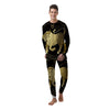 Taurus Sign Black And Gold Print Men's Pajamas-grizzshop