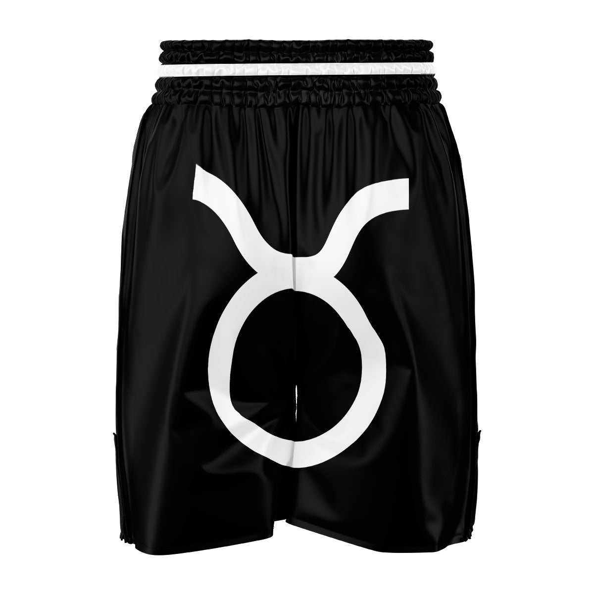 Taurus Sign White And Black Print Boxing Shorts-grizzshop