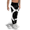 Taurus Sign White And Black Print Men's Leggings-grizzshop