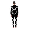 Taurus Sign White And Black Print Men's Pajamas-grizzshop