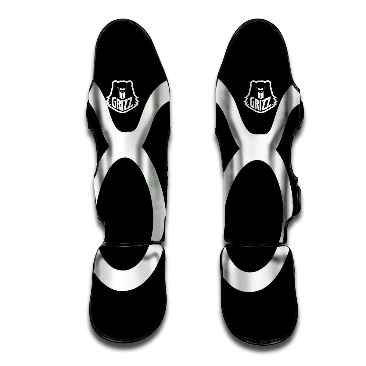 Taurus Sign White And Black Print Muay Thai Shin Guards-grizzshop