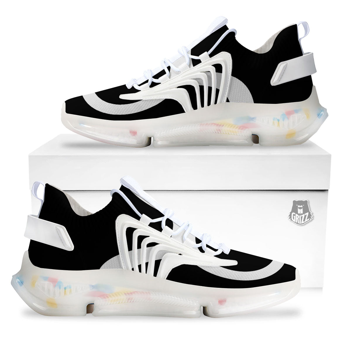 Taurus Sign White And Black Print White Gym Shoes-grizzshop