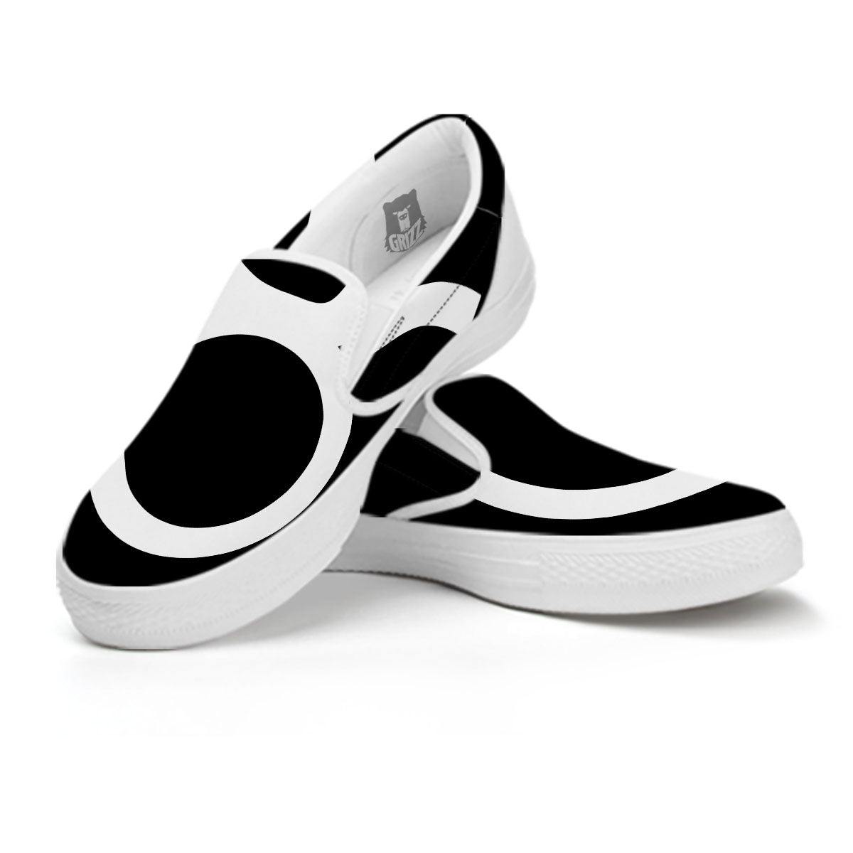 Taurus Sign White And Black Print White Slip On Shoes-grizzshop