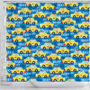 Taxi Car Pattern Print Bathroom Shower Curtain-grizzshop