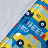 Taxi Car Pattern Print Blanket-grizzshop