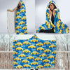 Taxi Car Pattern Print Hooded Blanket-grizzshop