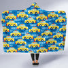 Taxi Car Pattern Print Hooded Blanket-grizzshop