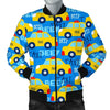 Taxi Car Pattern Print Men's Bomber Jacket-grizzshop