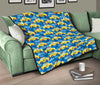 Taxi Car Pattern Print Quilt-grizzshop