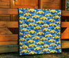 Taxi Car Pattern Print Quilt-grizzshop