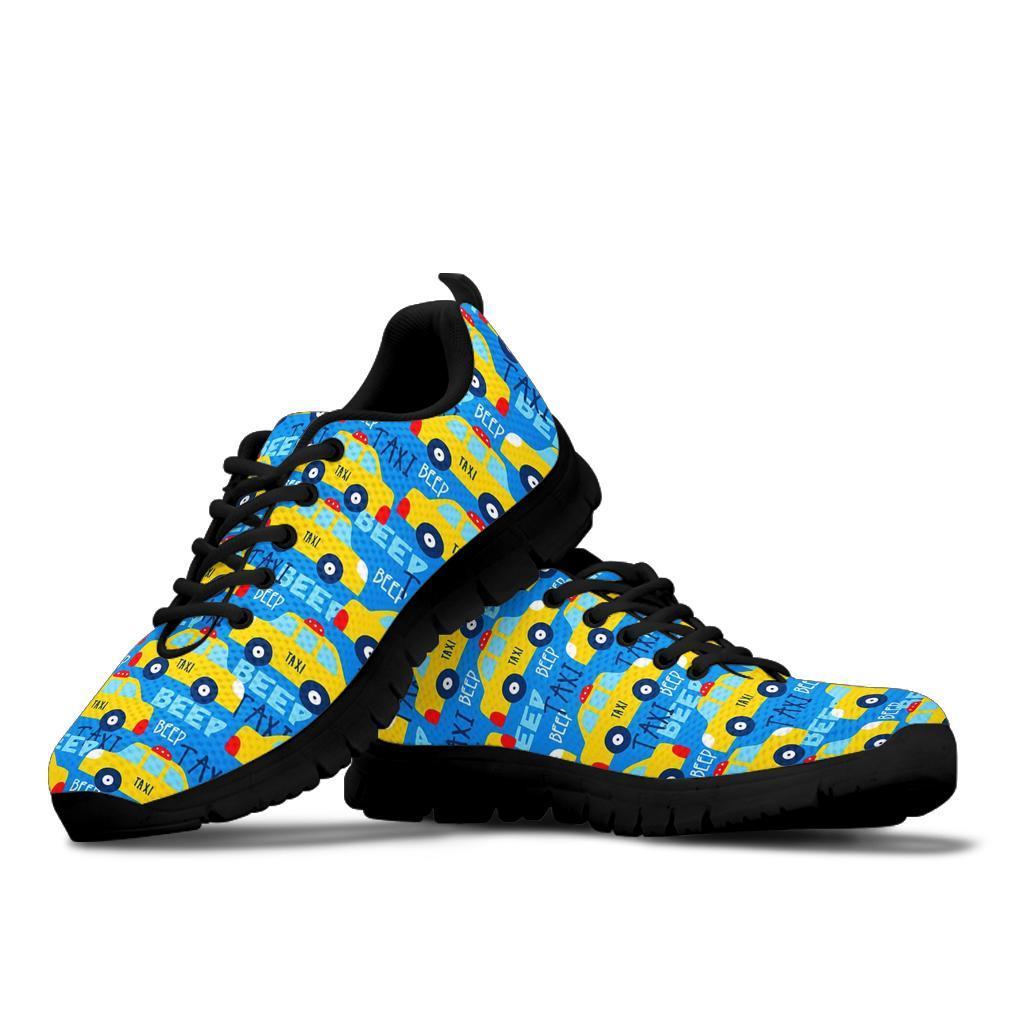 Taxi Car Pattern Print Sneaker Shoes For Men Women-grizzshop