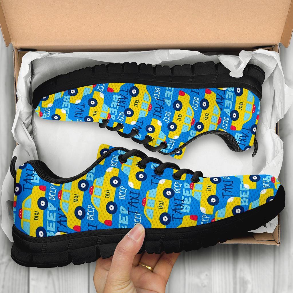 Taxi Car Pattern Print Sneaker Shoes For Men Women-grizzshop