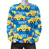 Taxi Car Pattern Print Women's Sweatshirt-grizzshop