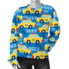 Taxi Car Pattern Print Women's Sweatshirt-grizzshop