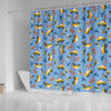 Taxi Car Print Pattern Bathroom Shower Curtain-grizzshop