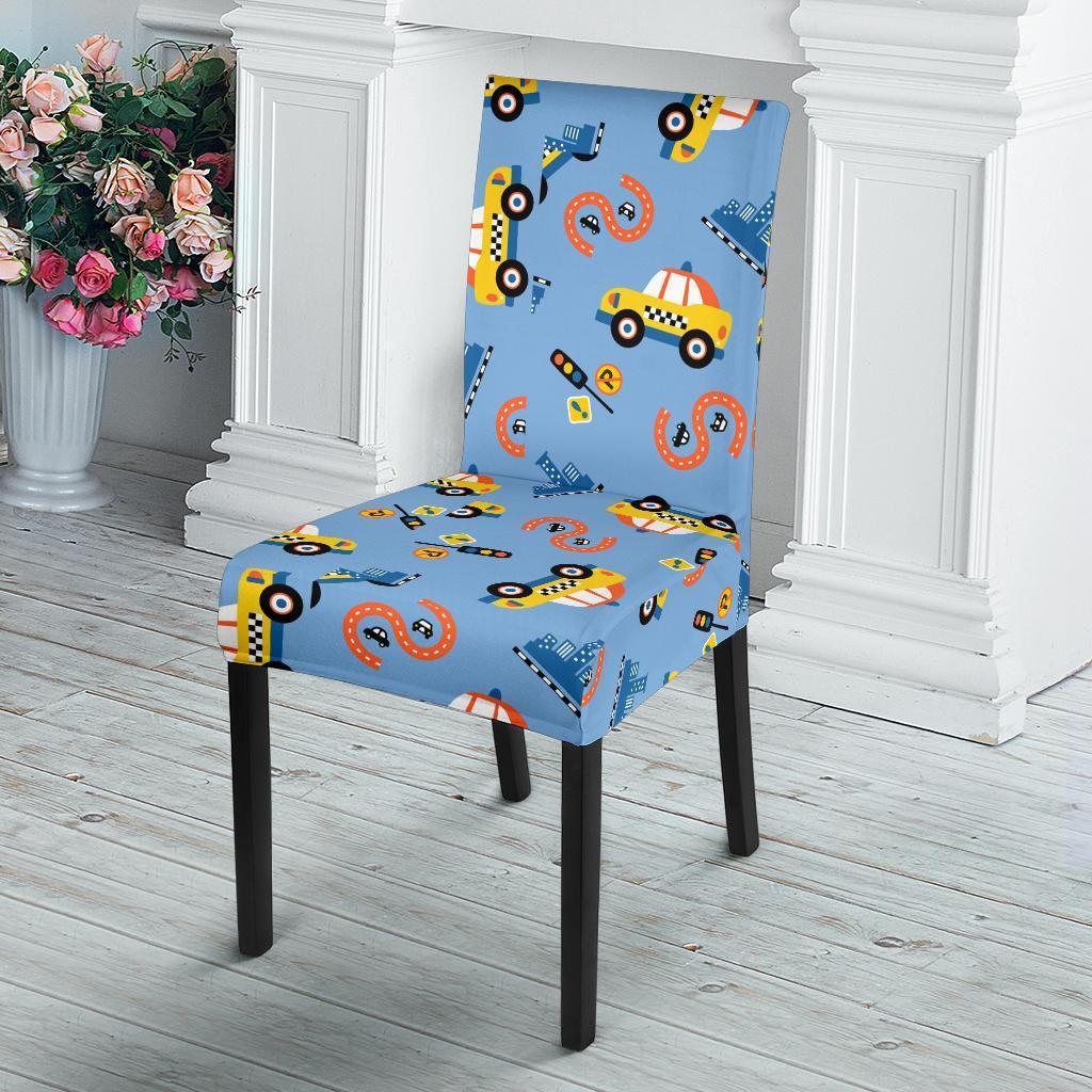 Taxi Car Print Pattern Chair Cover-grizzshop