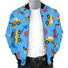 Taxi Car Print Pattern Men's Bomber Jacket-grizzshop