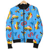 Taxi Car Print Pattern Men's Bomber Jacket-grizzshop