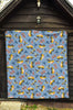 Taxi Car Print Pattern Quilt-grizzshop