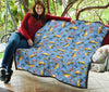 Taxi Car Print Pattern Quilt-grizzshop