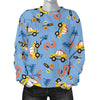 Taxi Car Print Pattern Women's Sweatshirt-grizzshop