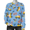 Taxi Car Print Pattern Women's Sweatshirt-grizzshop